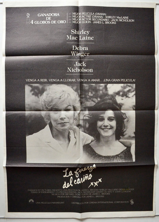 Terms Of Endearment  (La fuerza del cariño)   Original Spanish One Sheet Poster - Movie Poster