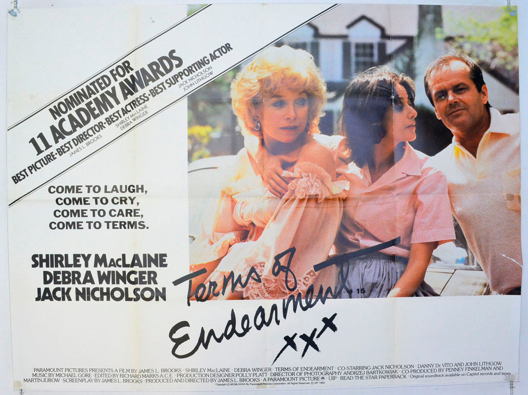 Terms Of Endearment Original British Quad Poster - Film Poster - Movie Poster 