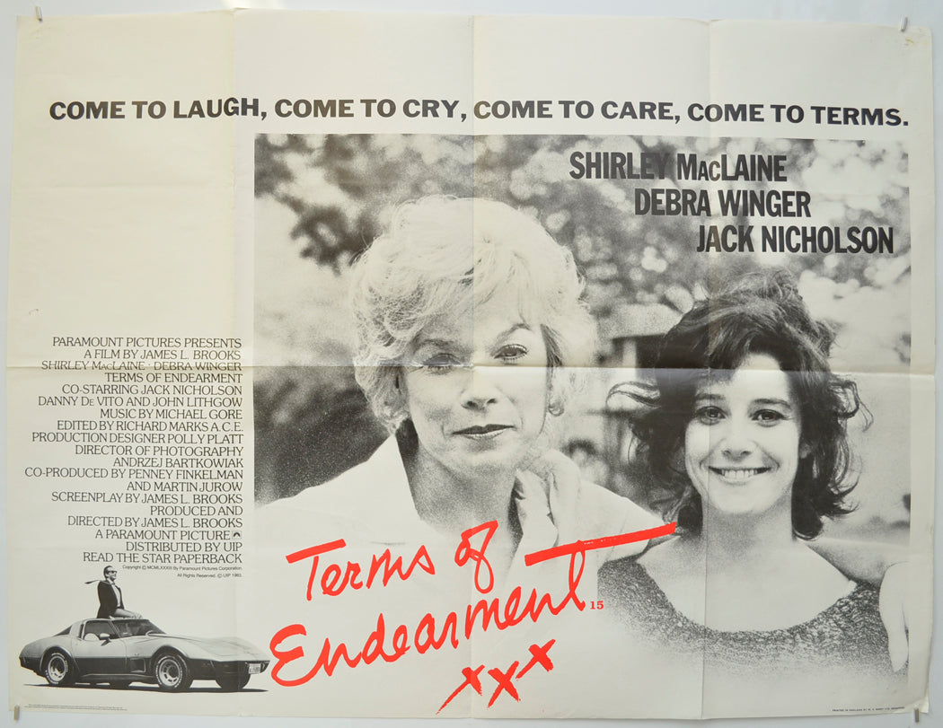 Terms Of Endearment  (Pre Awards Version) Original Quad Poster - Film Poster - Movie Poster  