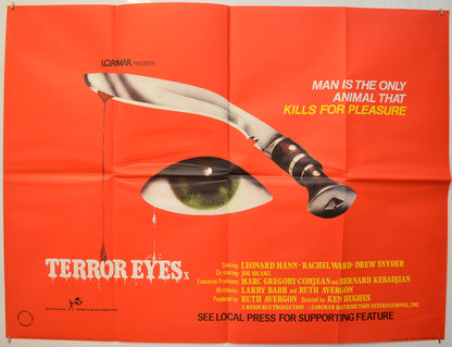 Terror Eyes  (a.k.a. Night School) Original Quad Poster - Film Poster - Movie Poster