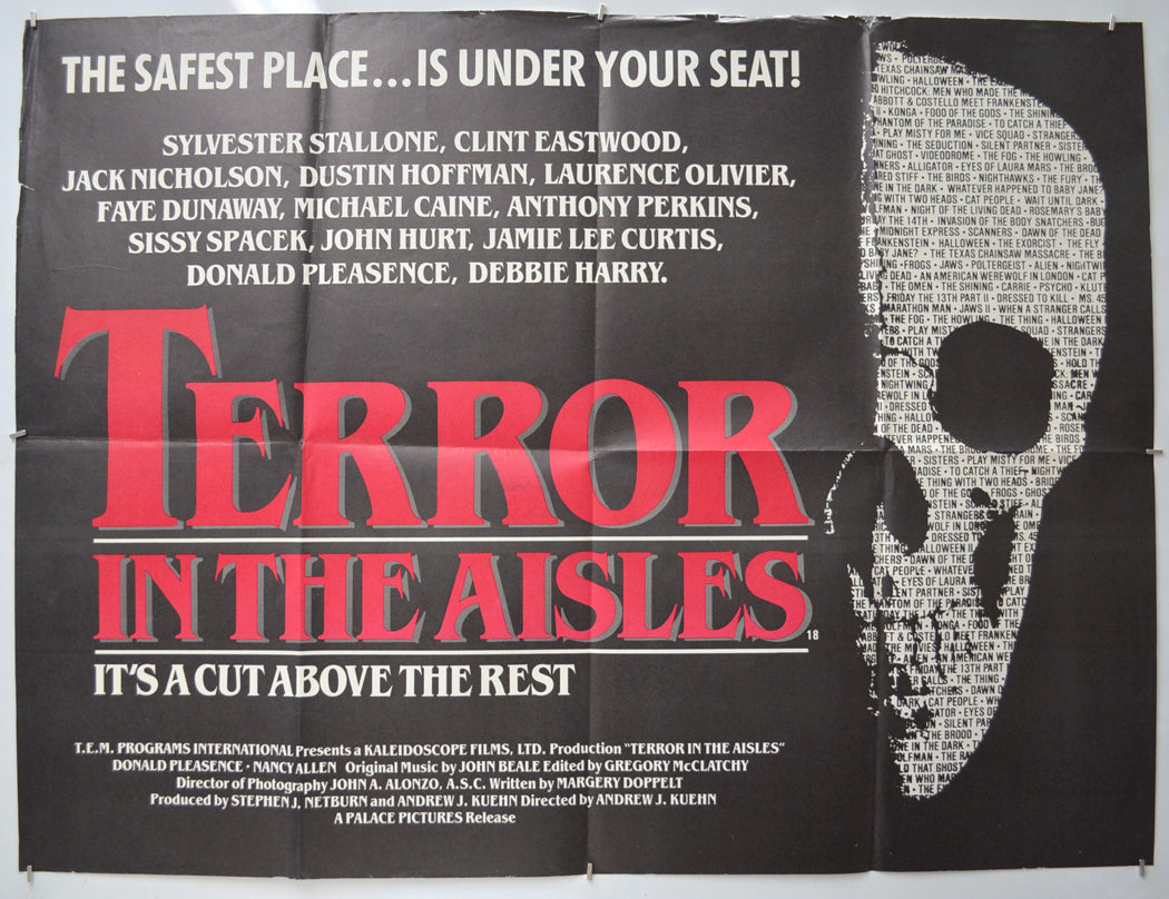 Terror In The Aisles Original Quad Poster - Film Poster - Movie Poster