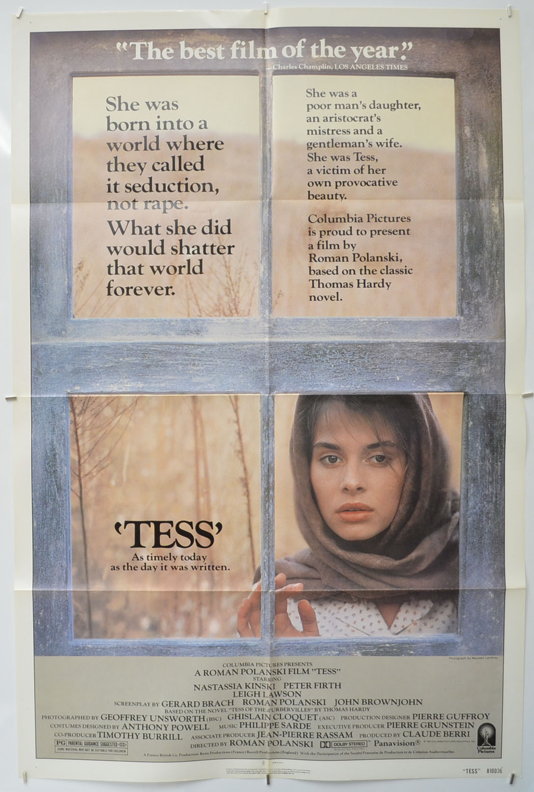 Tess Original One Sheet Poster - Film Poster - Movie Poster