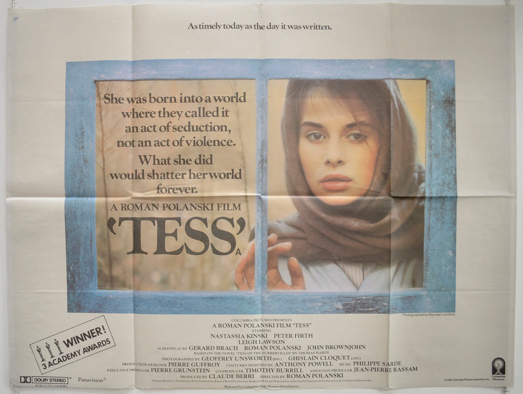 Tess  Original British Quad Poster - Film Poster - Movie Poster 