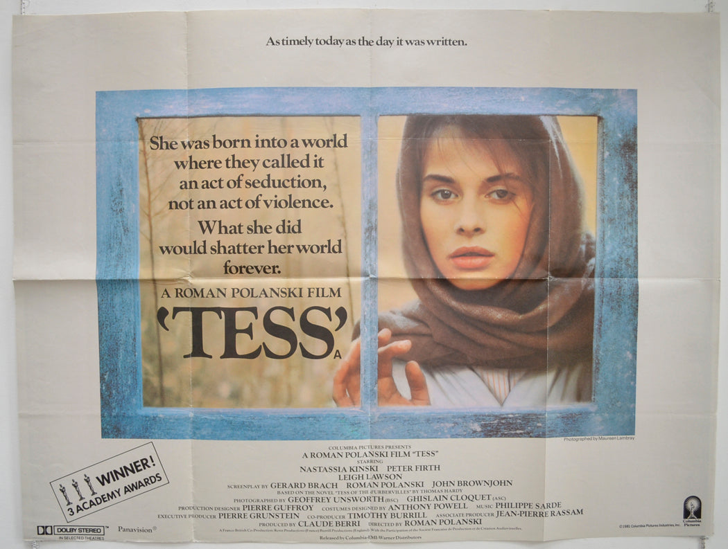 Tess  Original British Quad Poster - Film Poster - Movie Poster 