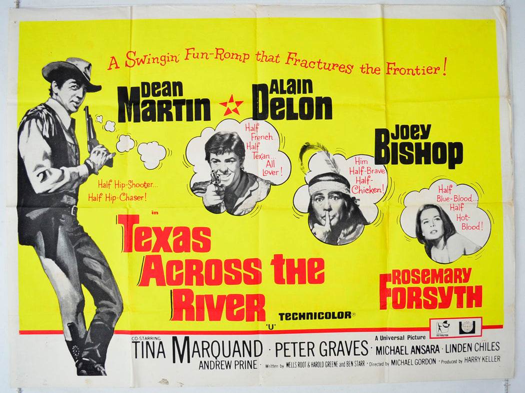 Texas Across The River Original British Quad Poster - Movie Poster