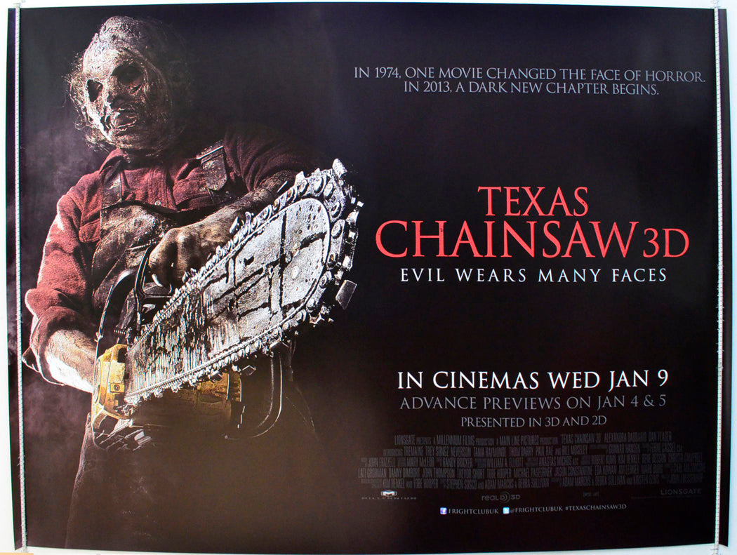 Texas Chainsaw Original British Quad Poster - Film Poster - Movie Poster 