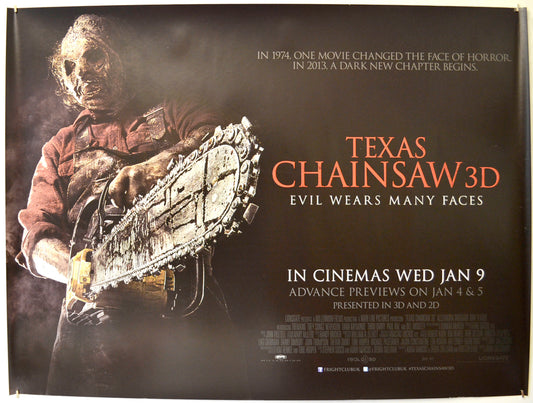 Texas Chainsaw  Original Quad Poster - Film Poster - Movie Poster