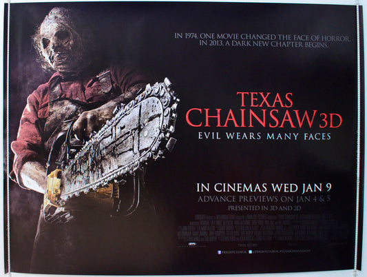 Texas Chainsaw Original British Quad Poster - Film Poster - Movie Poster 