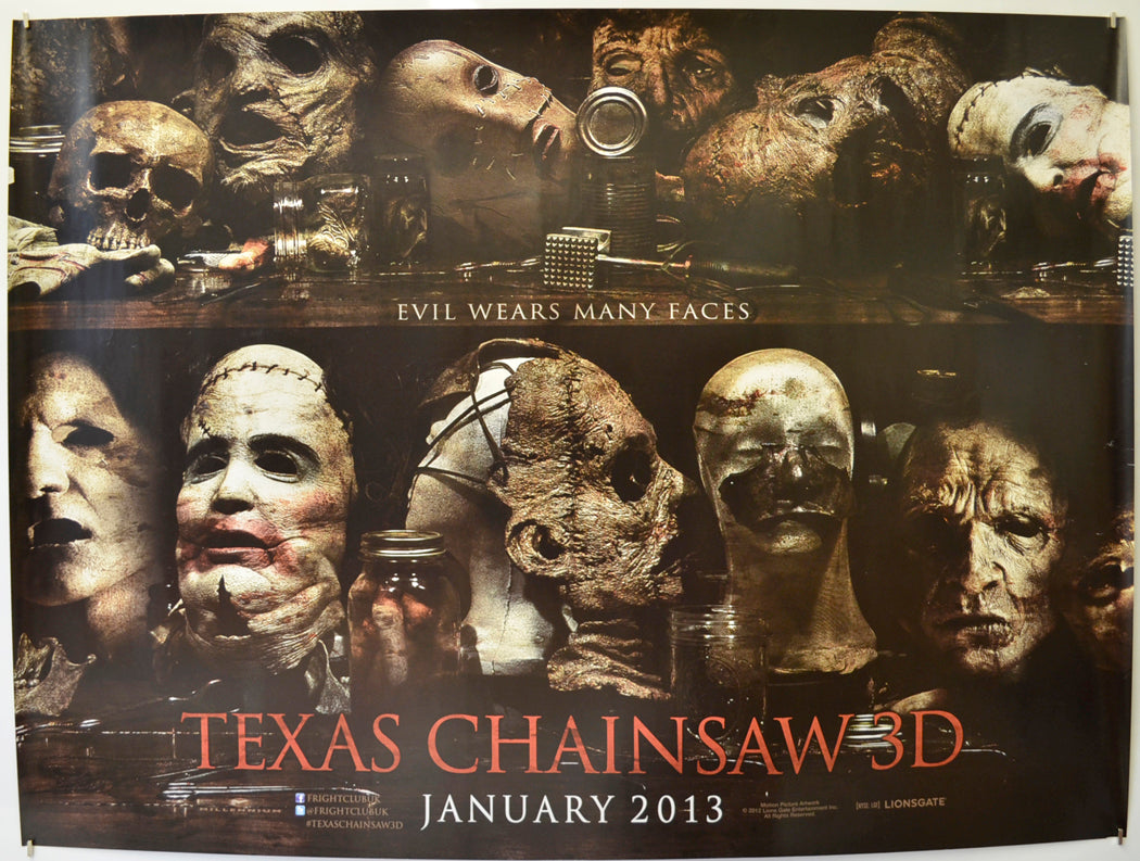 Texas Chainsaw  (Teaser / Advance Version)   Original Quad Poster - Film Poster - Movie Poster