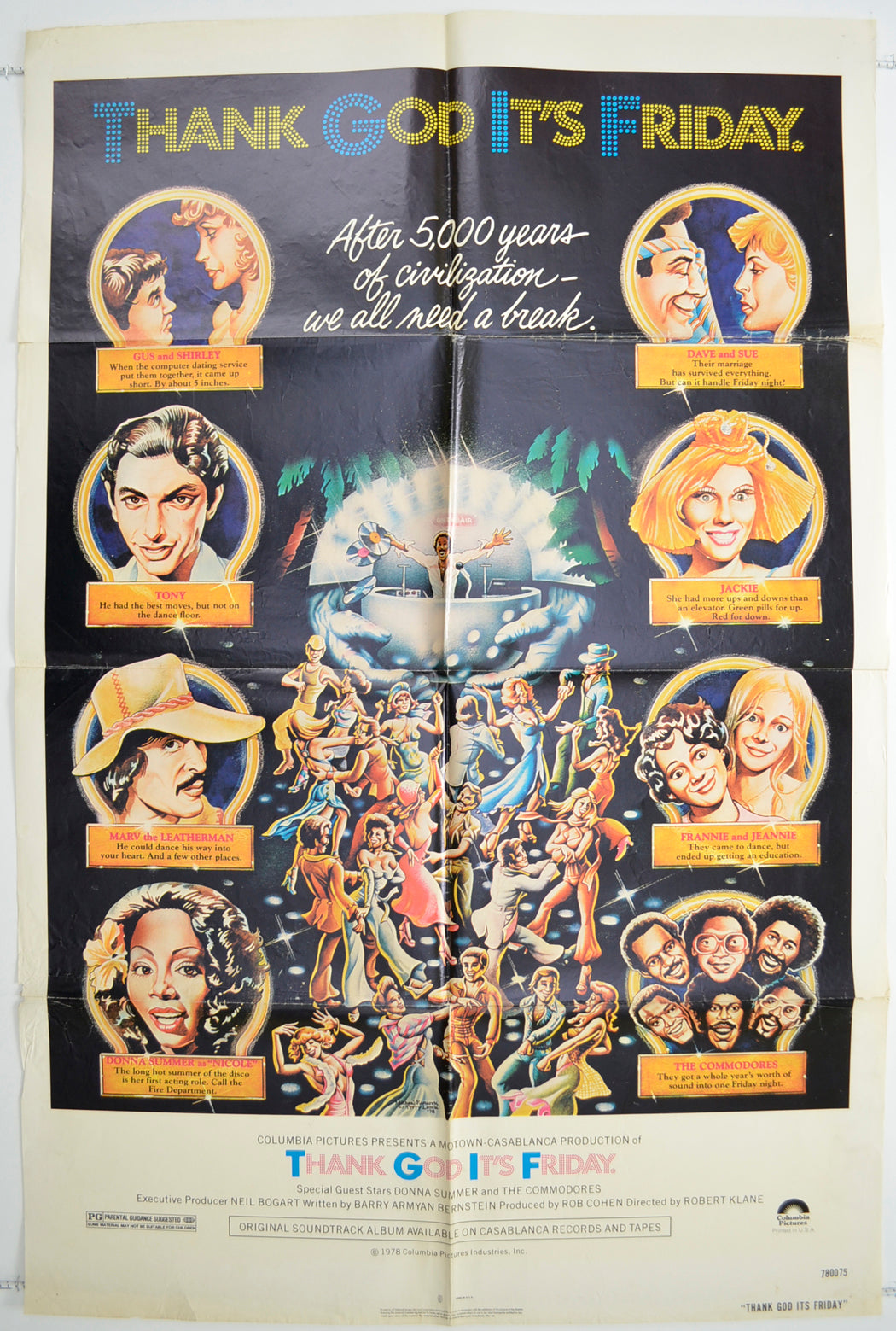 Thank God It's Friday  Original One Sheet Poster - Film Poster - Movie Poster 