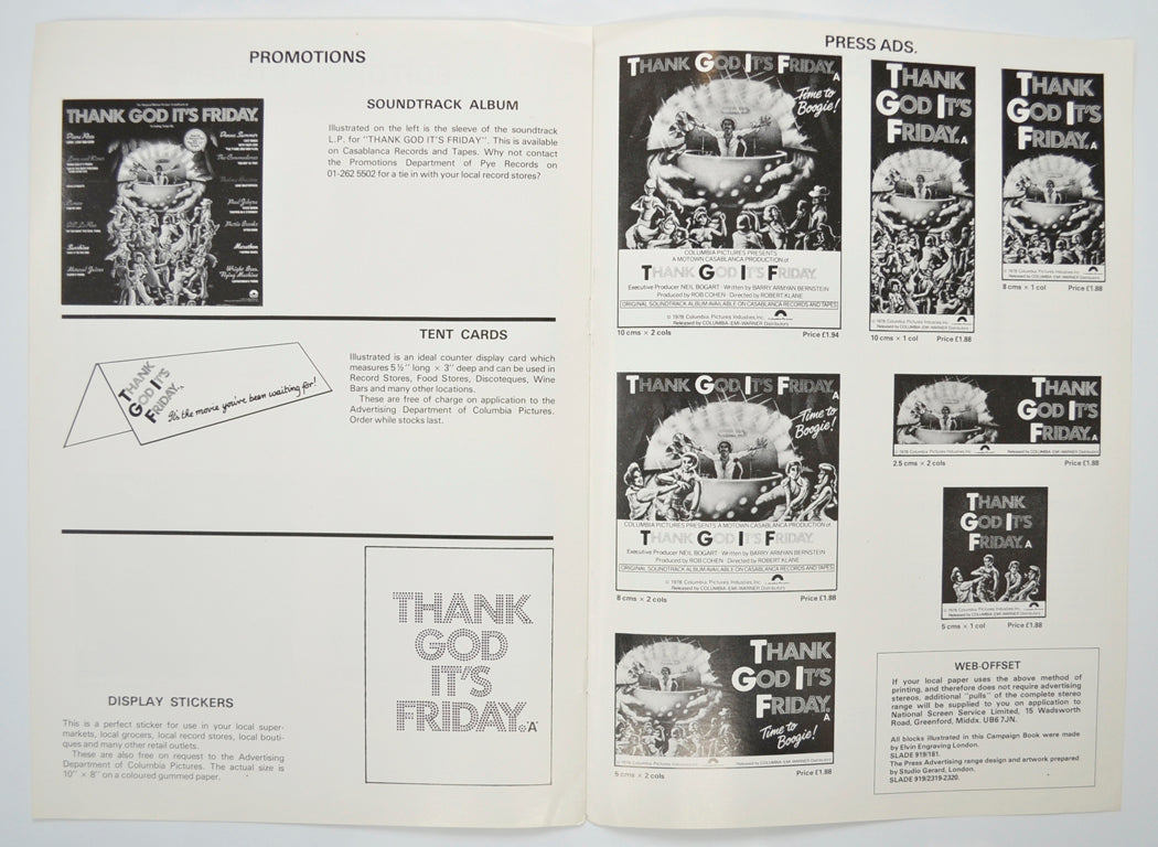 THANK GOD IT’S FRIDAY Cinema Exhibitors Campaign Pressbook - INSIDE 