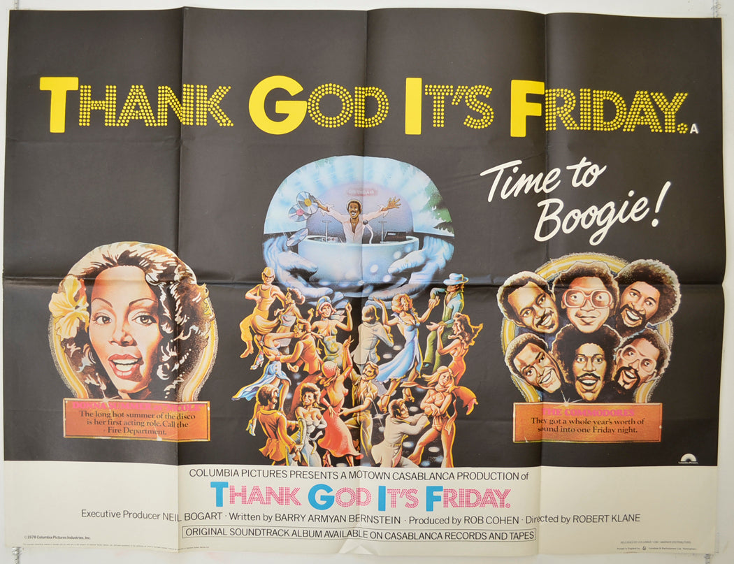 Thank God It's Friday  (Teaser / Advance Version)  Original Quad Poster - Film Poster - Movie Poster 