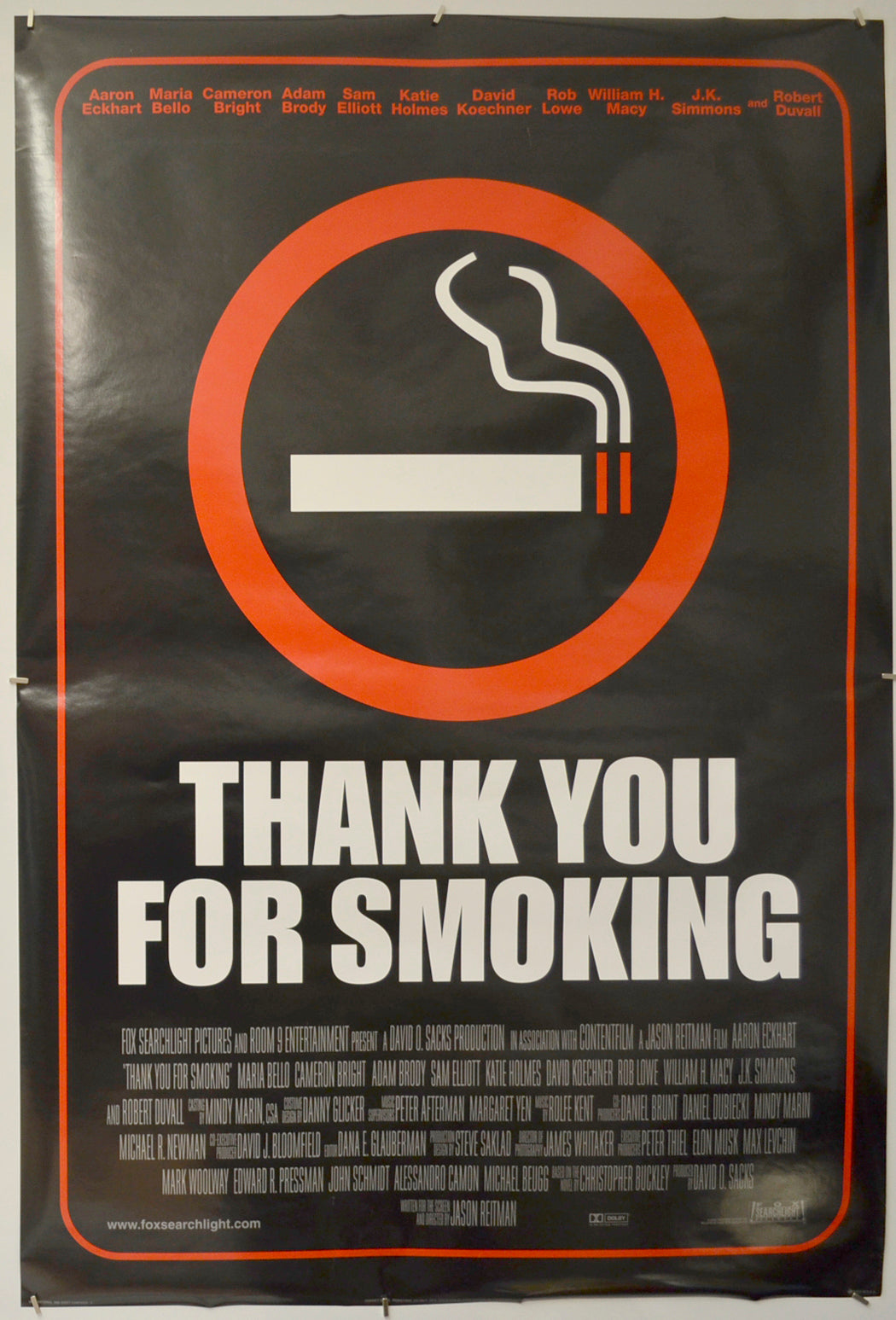 Thank You For Smoking  Original One Sheet Poster - Film Poster - Movie Poster