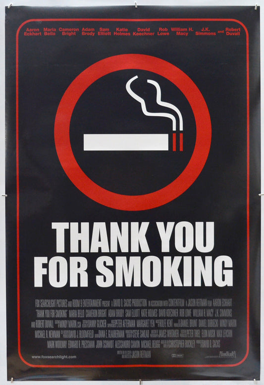 Thank You For Smoking   Original One Sheet Poster - Film Poster - Movie Poster