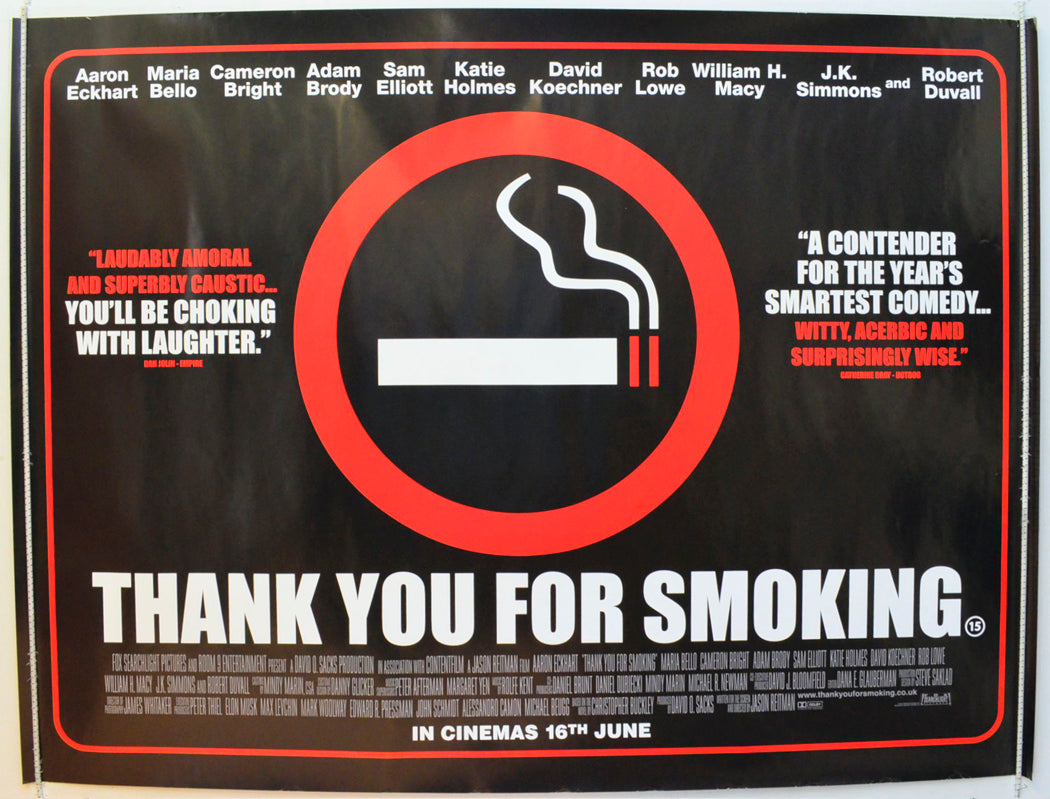 Thank You For Smoking Original British Quad Poster - Film Poster - Movie Poster 