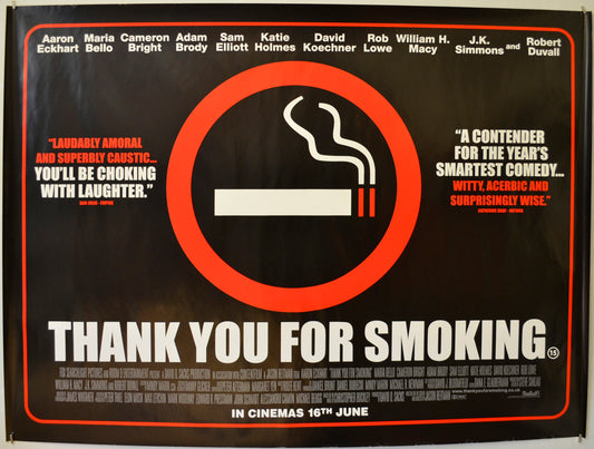 Thank You For Smoking Original Quad Poster - Film Poster - Movie Poster