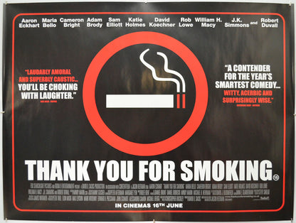 Thank You For Smoking Original Quad Poster - Film Poster - Movie Poster