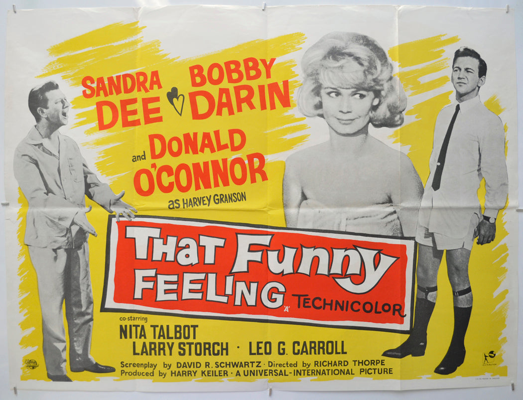 That Funny Feeling  Original Quad Poster - Film Poster - Movie Poster