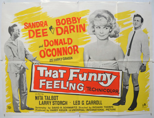 That Funny Feeling  Original Quad Poster - Film Poster - Movie Poster