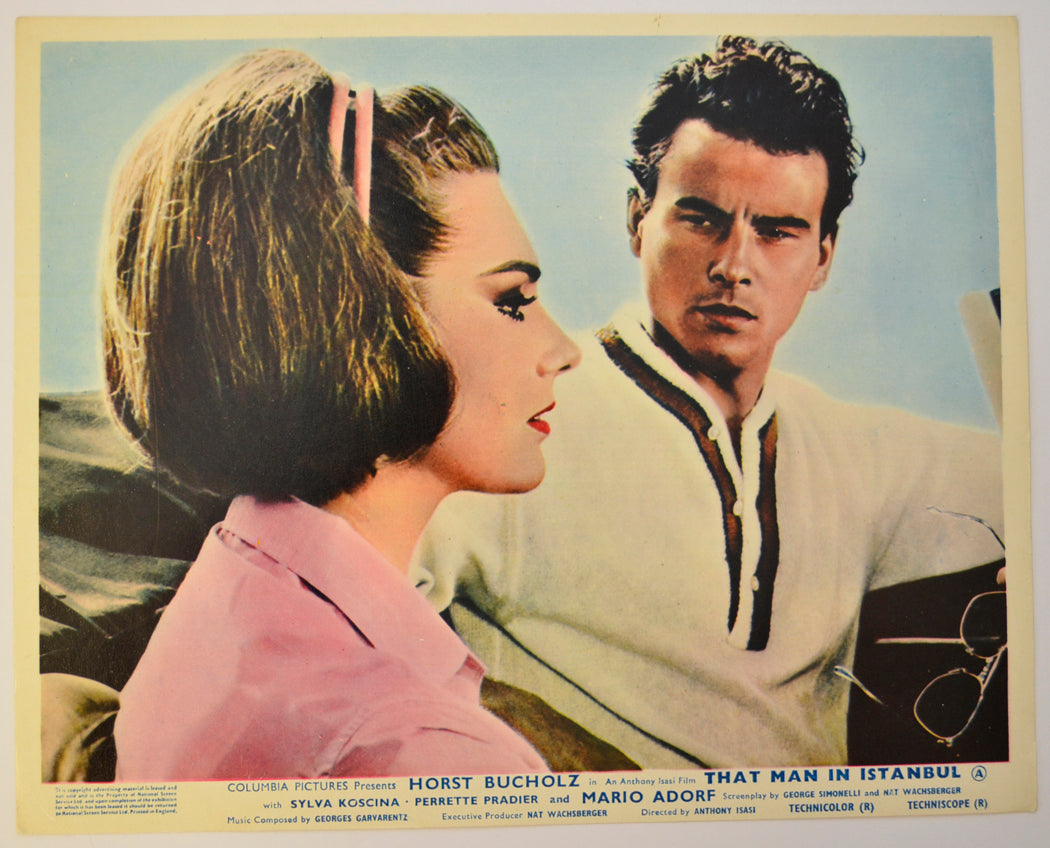 THAT MAN IN ISTANBUL (Card 2) Cinema Colour FOH Stills / Lobby Cards 