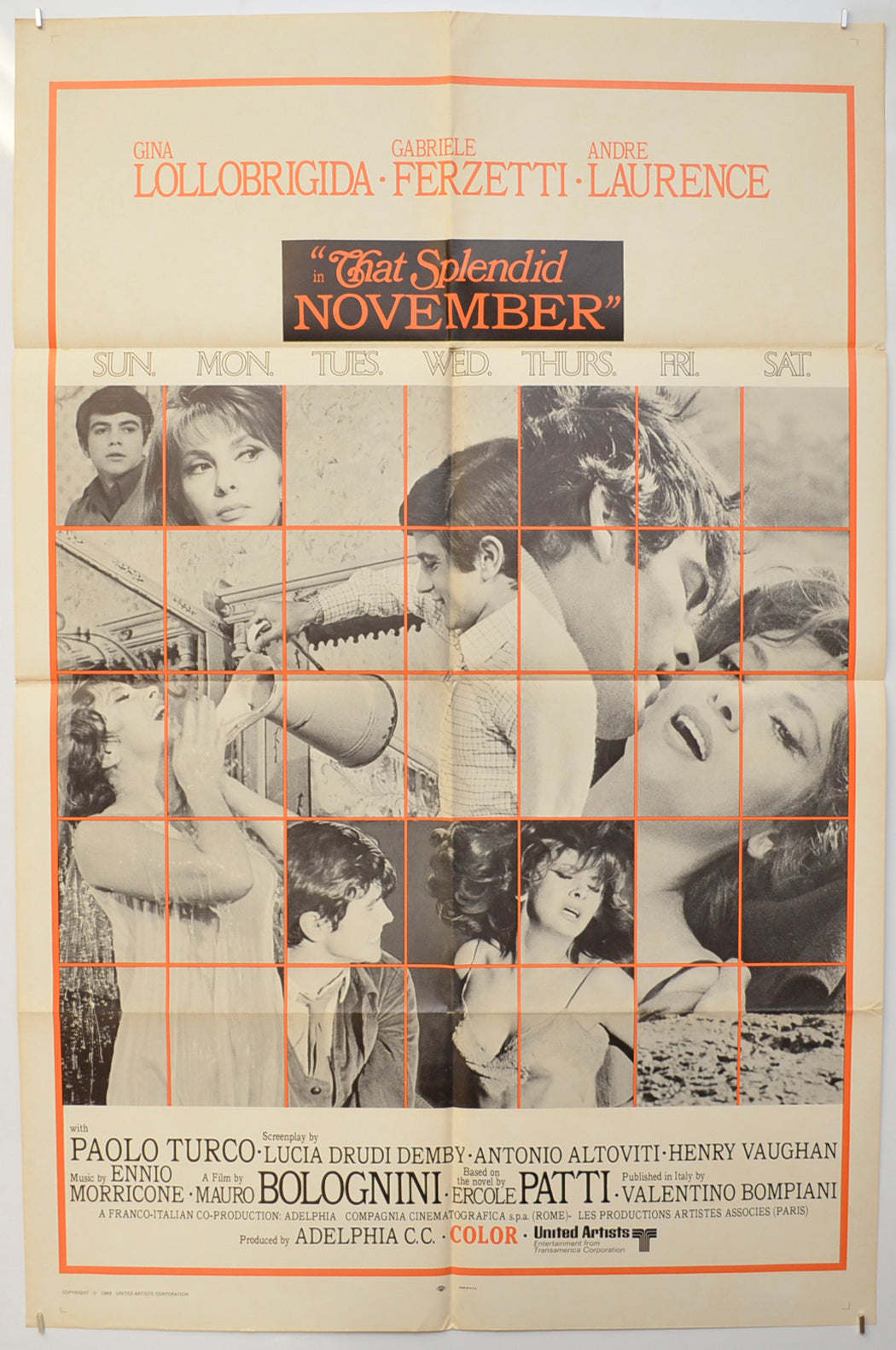 That Splendid November (a.k.a. Un bellissimo novembre)  Original One Sheet Poster - Film Poster - Movie Poster