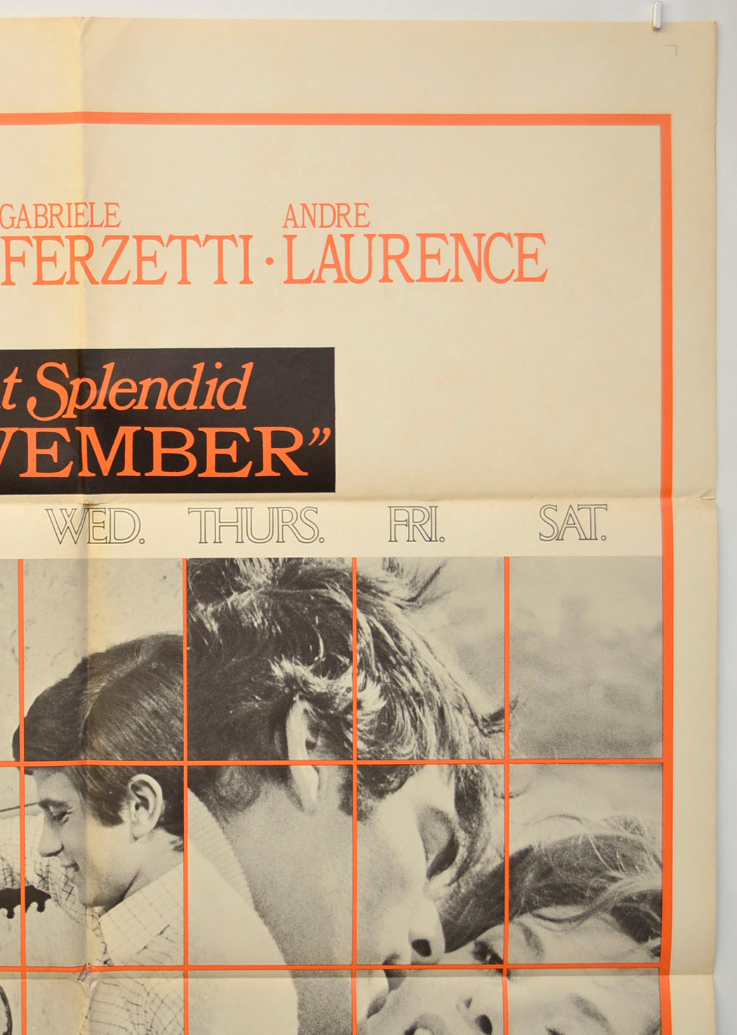 THAT SPLENDID NOVEMBER (Top Right) Cinema One Sheet Movie Poster 