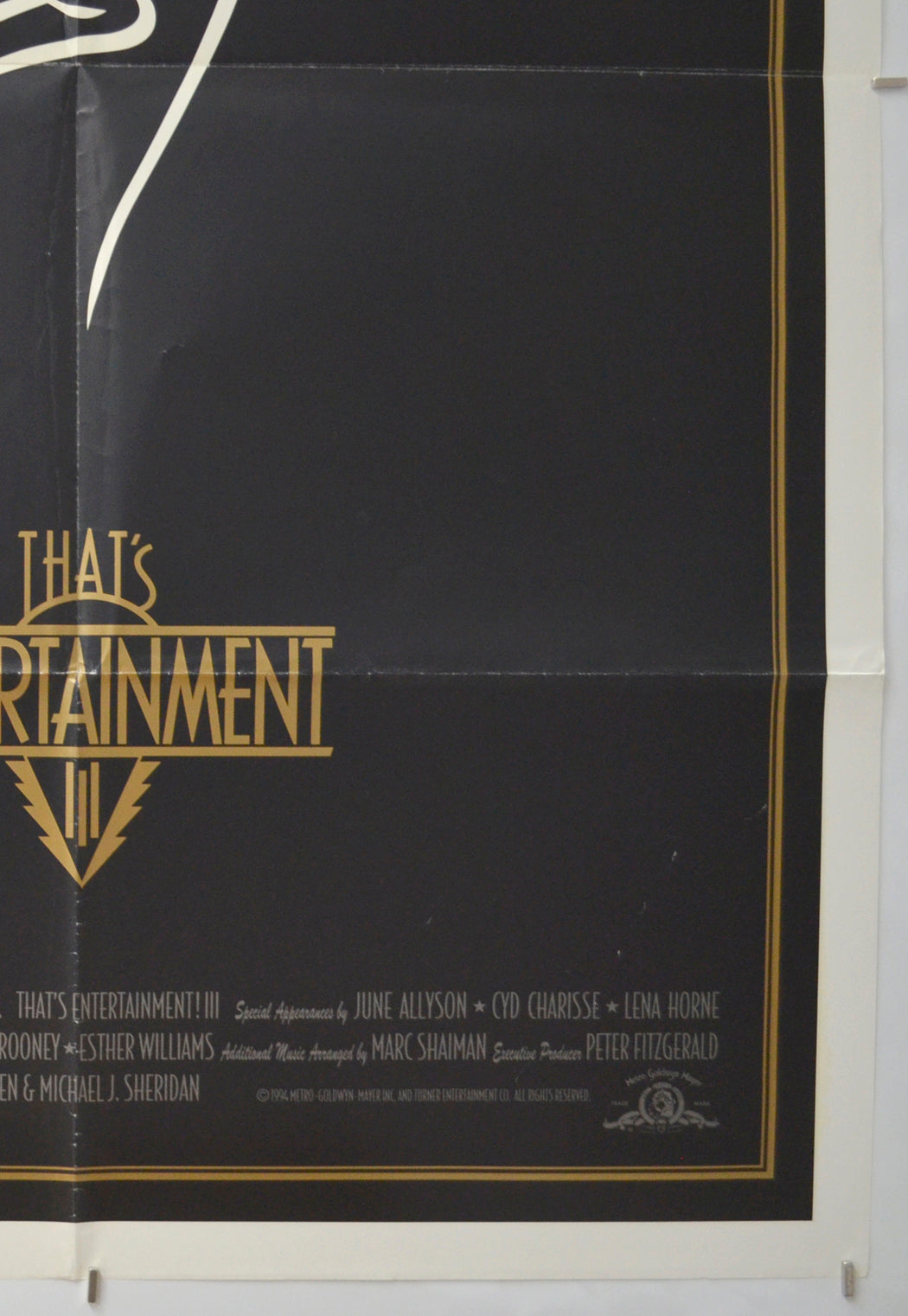 THAT’S ENTERTAINMENT III (Bottom Right) Cinema One Sheet Movie Poster 