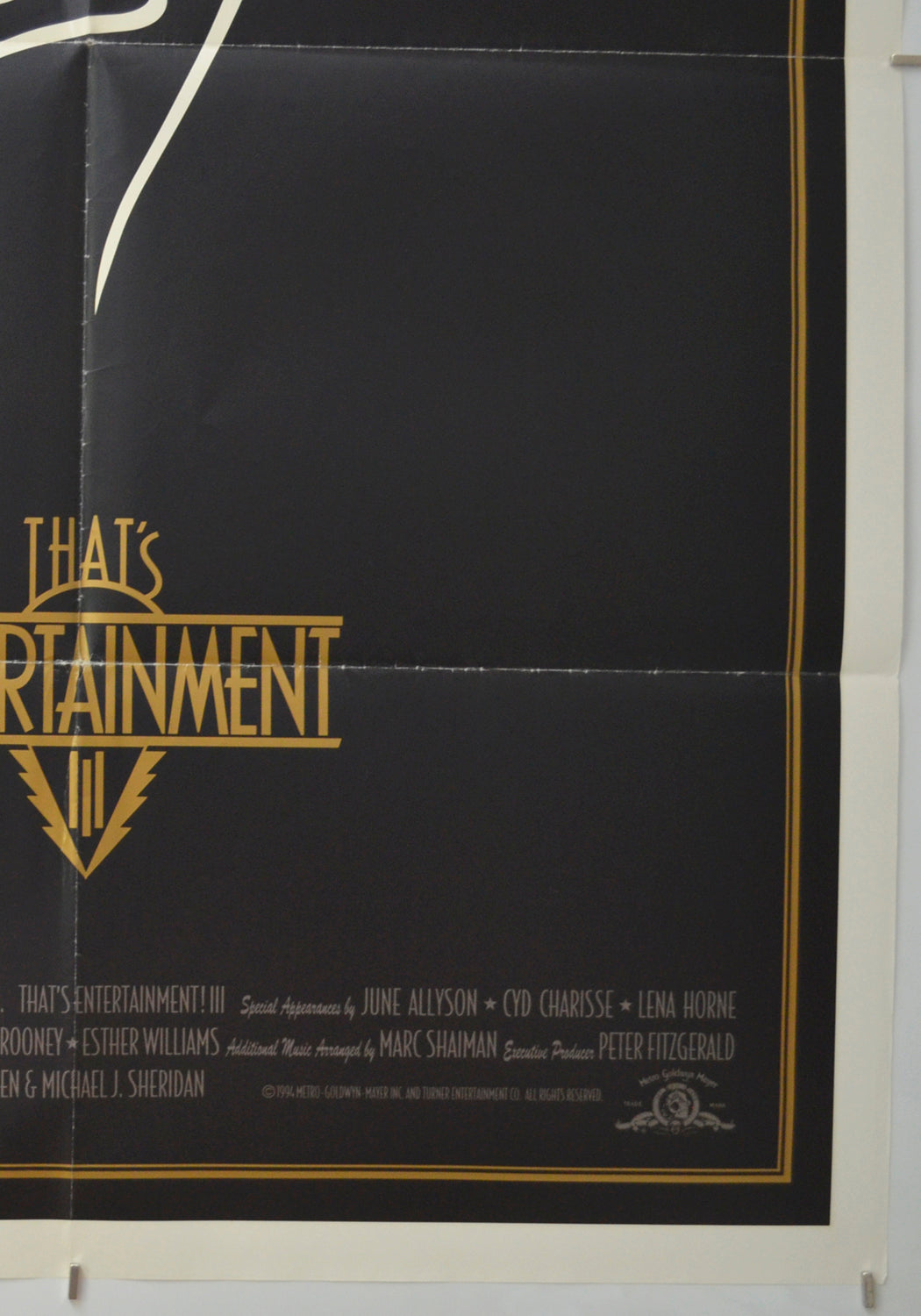 THAT’S ENTERTAINMENT III (Bottom Right) Cinema One Sheet Movie Poster 