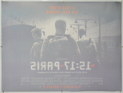The 15:17 To Paris (Back) Cinema Quad Movie Poster 