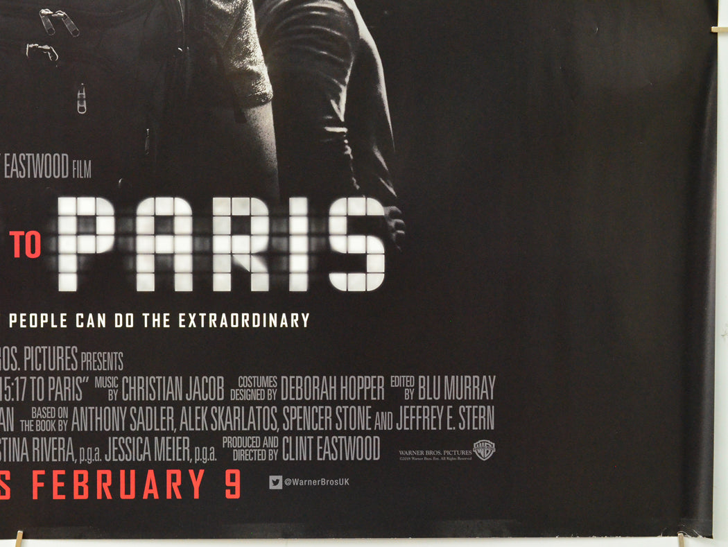 The 15:17 To Paris (Bottom Right) Cinema Quad Movie Poster 