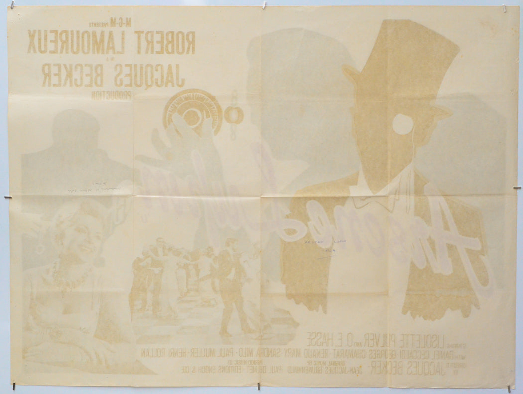 The Adventures of Arsene Lupin (Back) Cinema Quad Movie Poster 