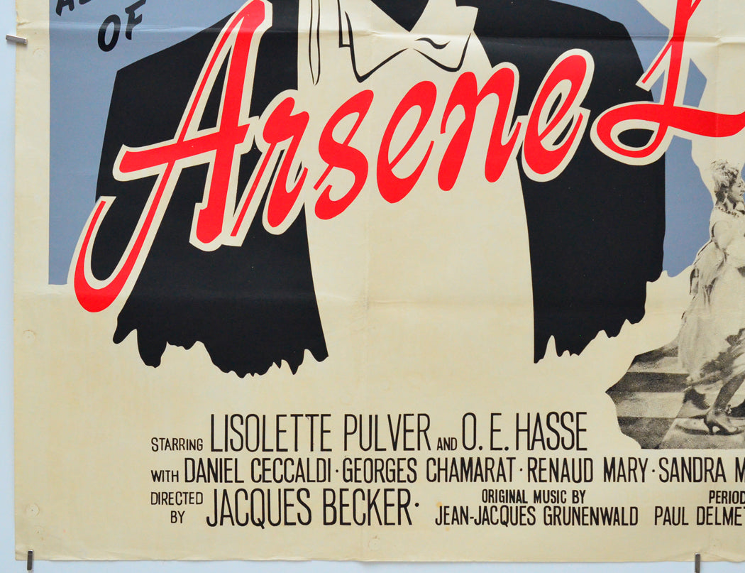 The Adventures of Arsene Lupin (Bottom Left) Cinema Quad Movie Poster 