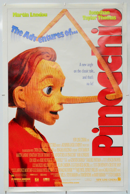 The Adventures Of Pinocchio - Original One Sheet Poster - Film Poster - Movie Poster 