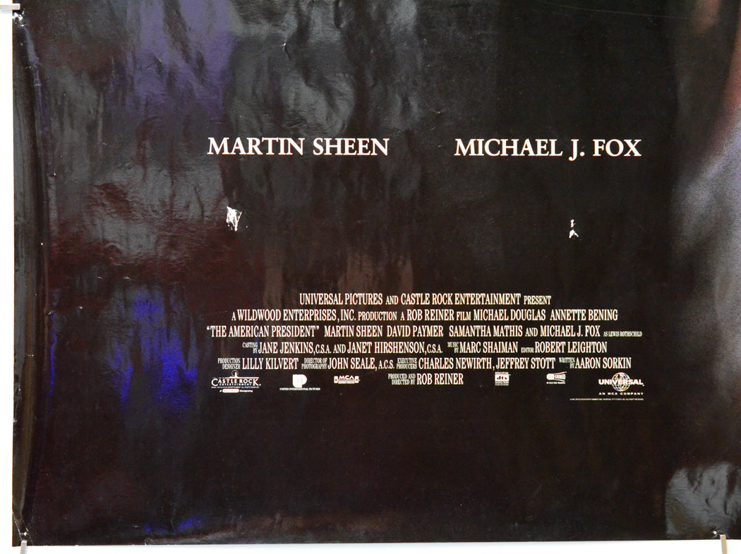 The American President (Bottom Left) Cinema Quad Movie Poster 