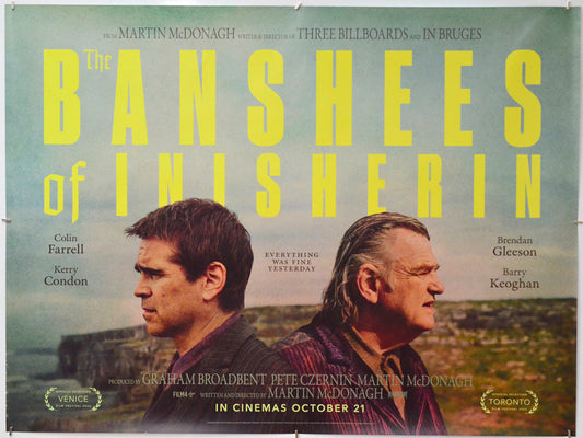 The Banshees Of Inisherin - Original Quad Poster - Film Poster - Movie Poster