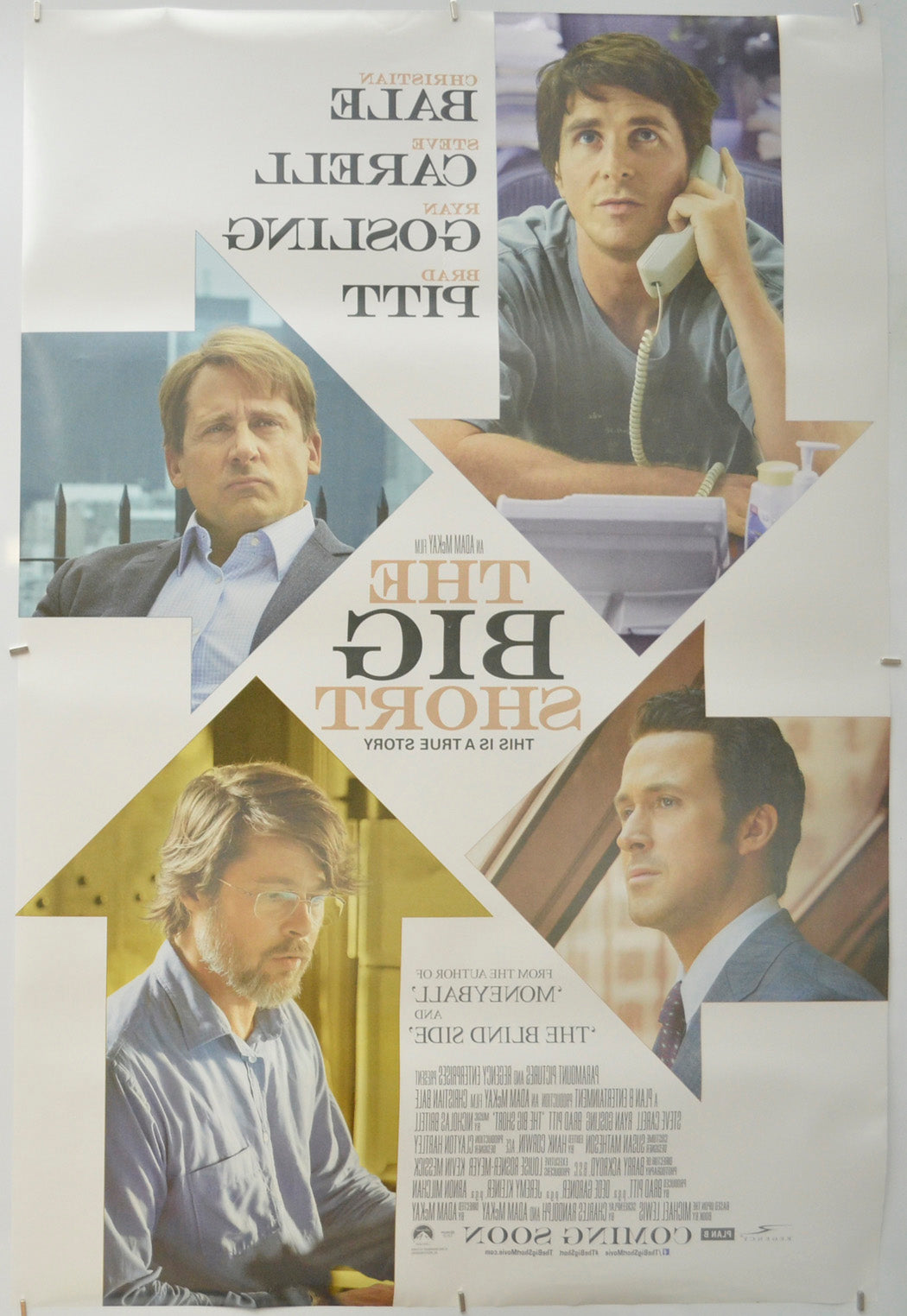 The Big Short (Back) Cinema One Sheet Movie Poster 