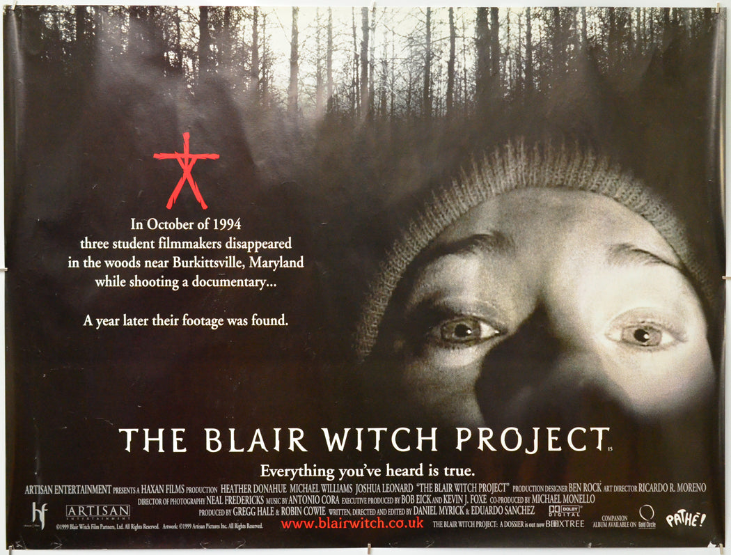The Blair Witch Project - Original Quad Poster - Film Poster - Movie Poster