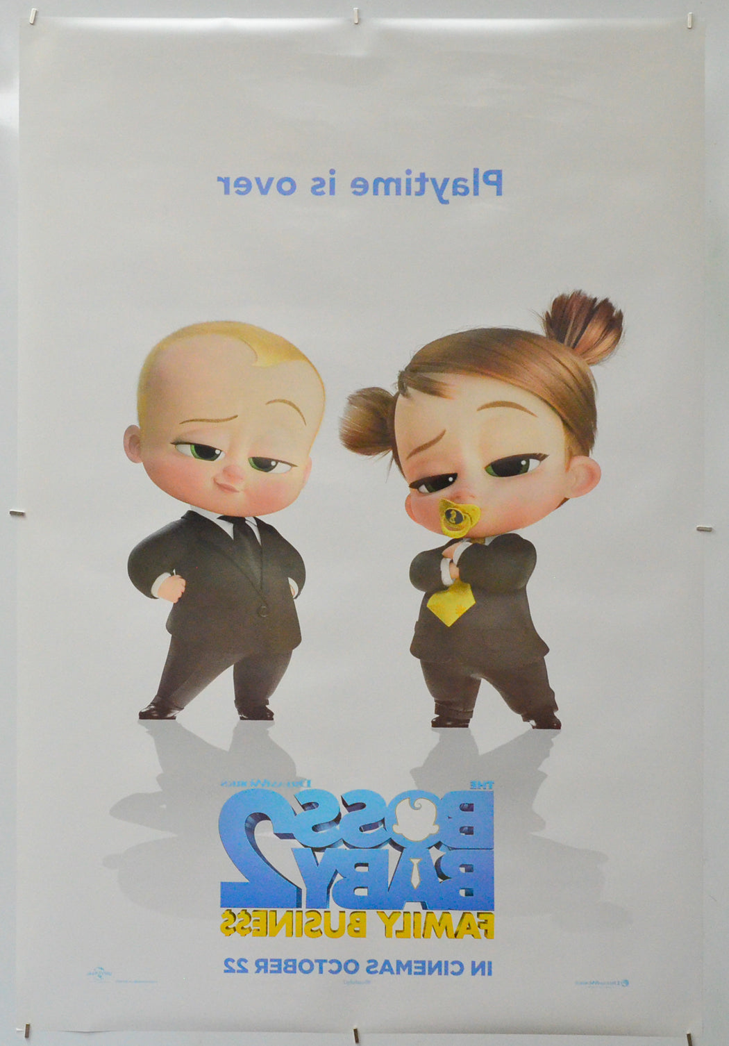 The Boss Baby 2: Family Business (Back) Cinema One Sheet Movie Poster 