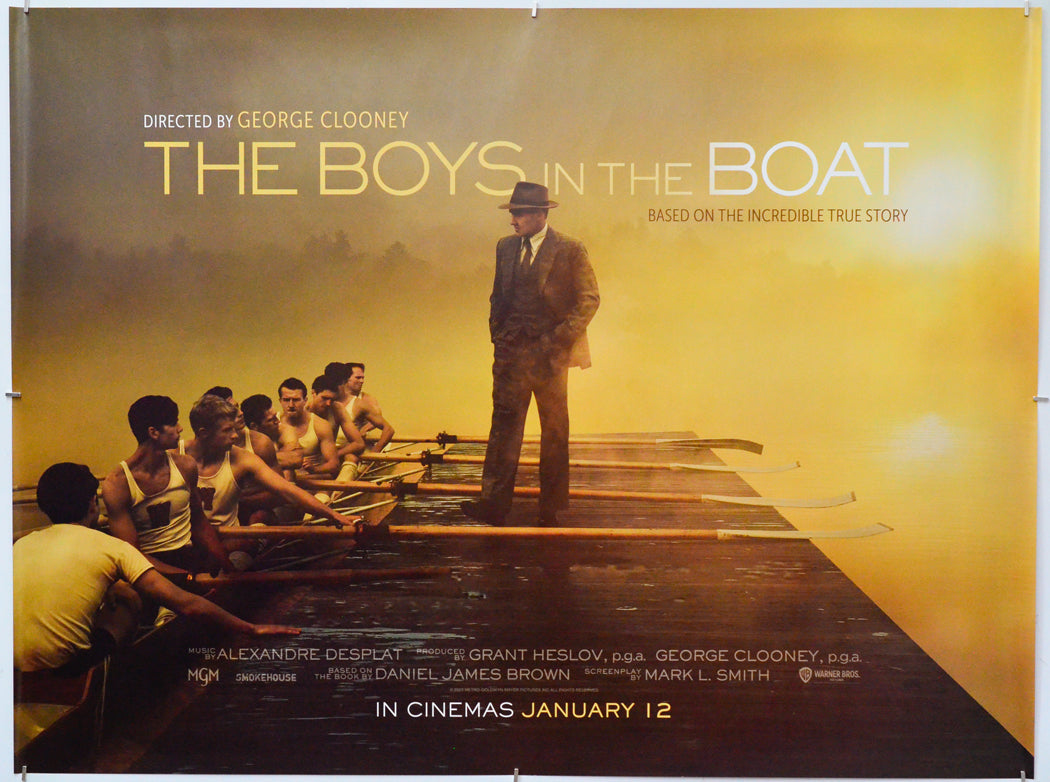 The Boys In The Boat - Original Quad Poster - Film Poster - Movie Poster