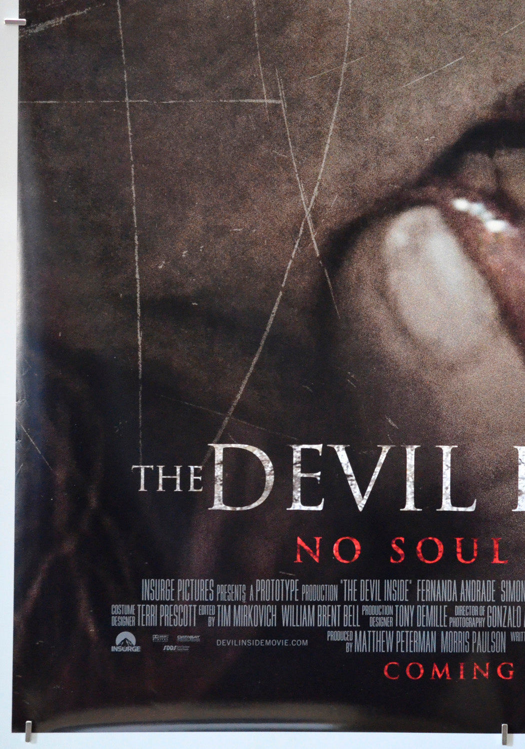 The Devil Inside (Bottom Left) Cinema One Sheet Movie Poster 