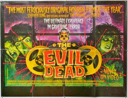 The Evil Dead - Original Quad Poster - Film Poster - Movie Poster