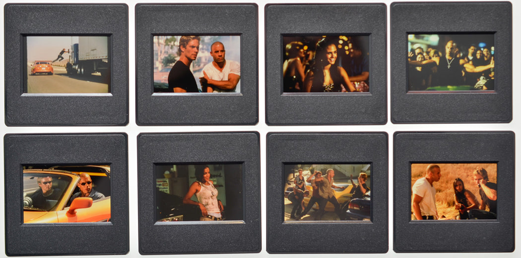 The Fast And The Furious (Back of Slides) Original 35mm Slides - Cinema Press Slides