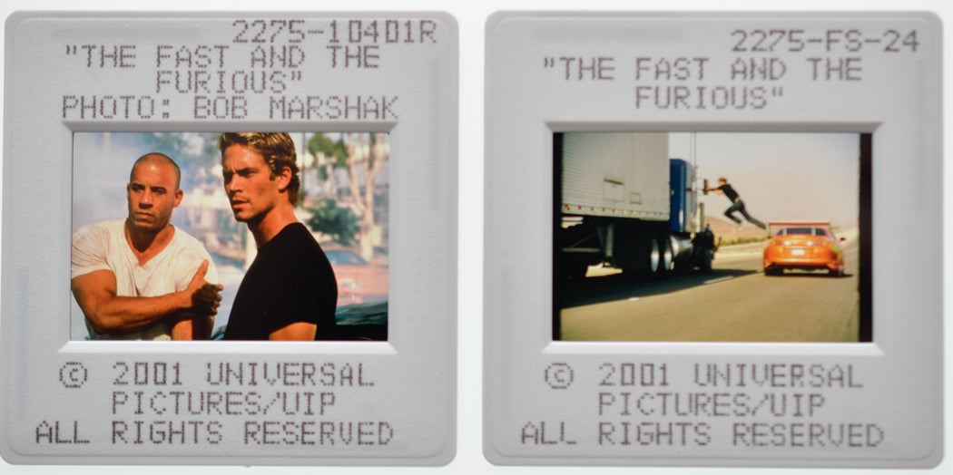 The Fast And The Furious (Slides 3 and 4) Original 35mm Slides - Cinema Press Slides