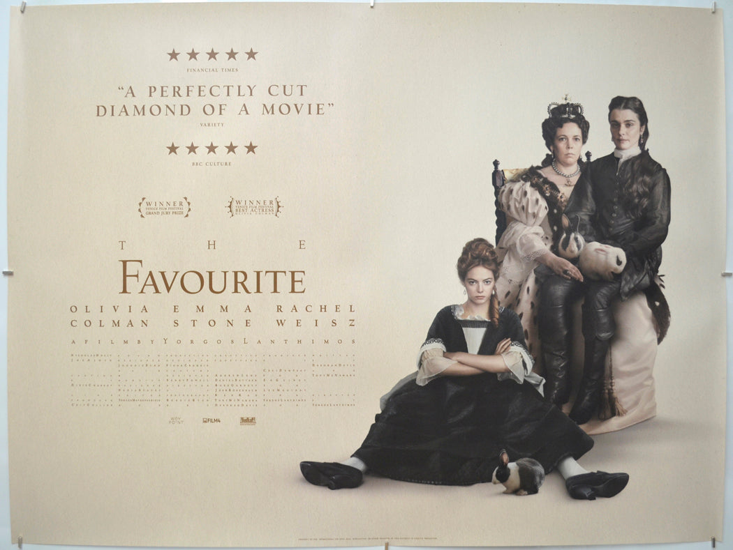 The Favourite - Original Quad Poster - Film Poster - Movie Poster