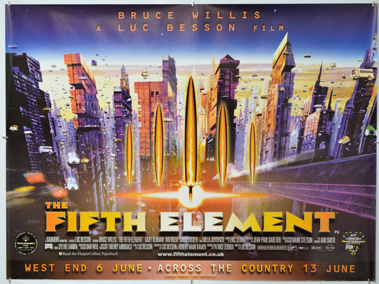 The Fifth Element - Original Quad Poster - Film Poster - Movie Poster