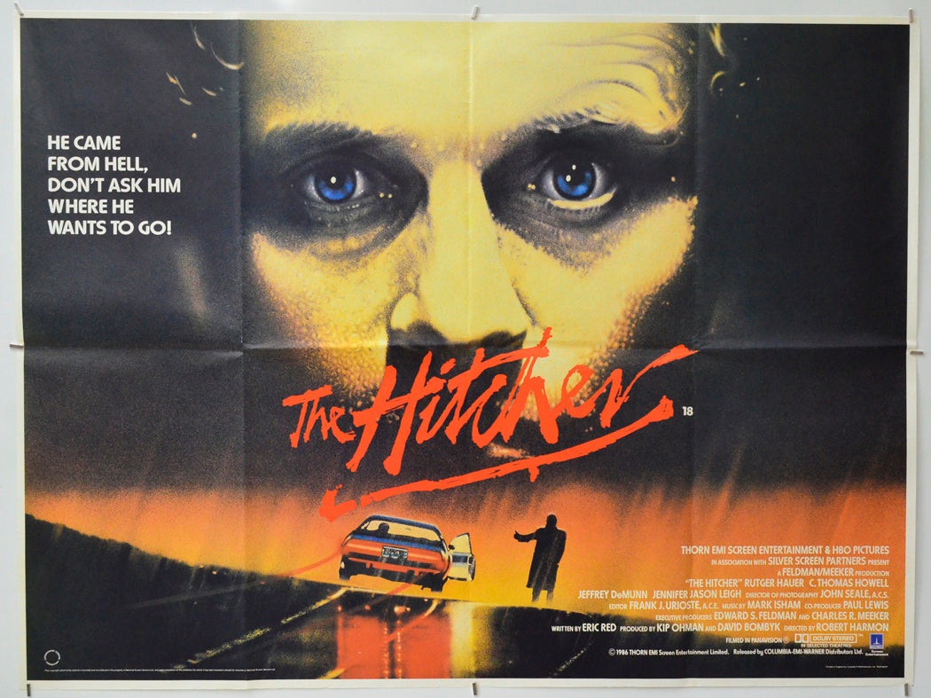 The Hitcher - Original Quad Poster - Film Poster - Movie Poster
