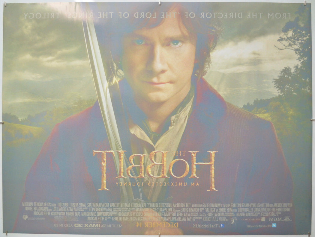 The Hobbit : An Unexpected Journey (Back) Cinema Quad Movie Poster 