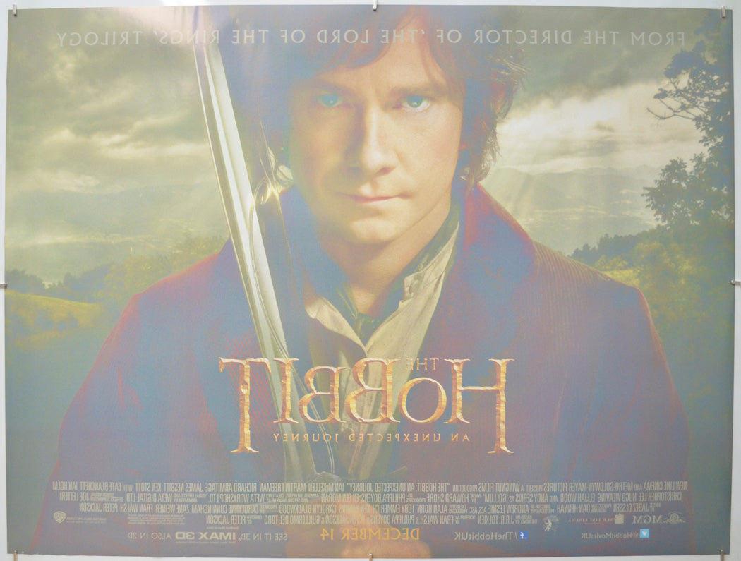 The Hobbit : An Unexpected Journey (Back) Cinema Quad Movie Poster 