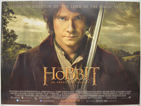 The Hobbit : An Unexpected Journey - Original Quad Poster - Film Poster - Movie Poster