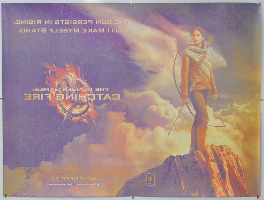 The Hunger Games : Catching Fire (Back) Cinema Quad Movie Poster 